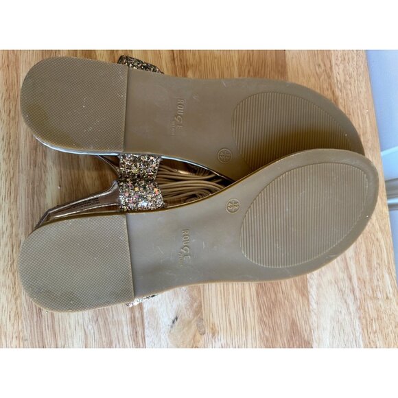 Rogue Helium Women's Rhinestone T-Strap Slingback Sandals Size 12 Sku 2804 - Picture 13 of 14